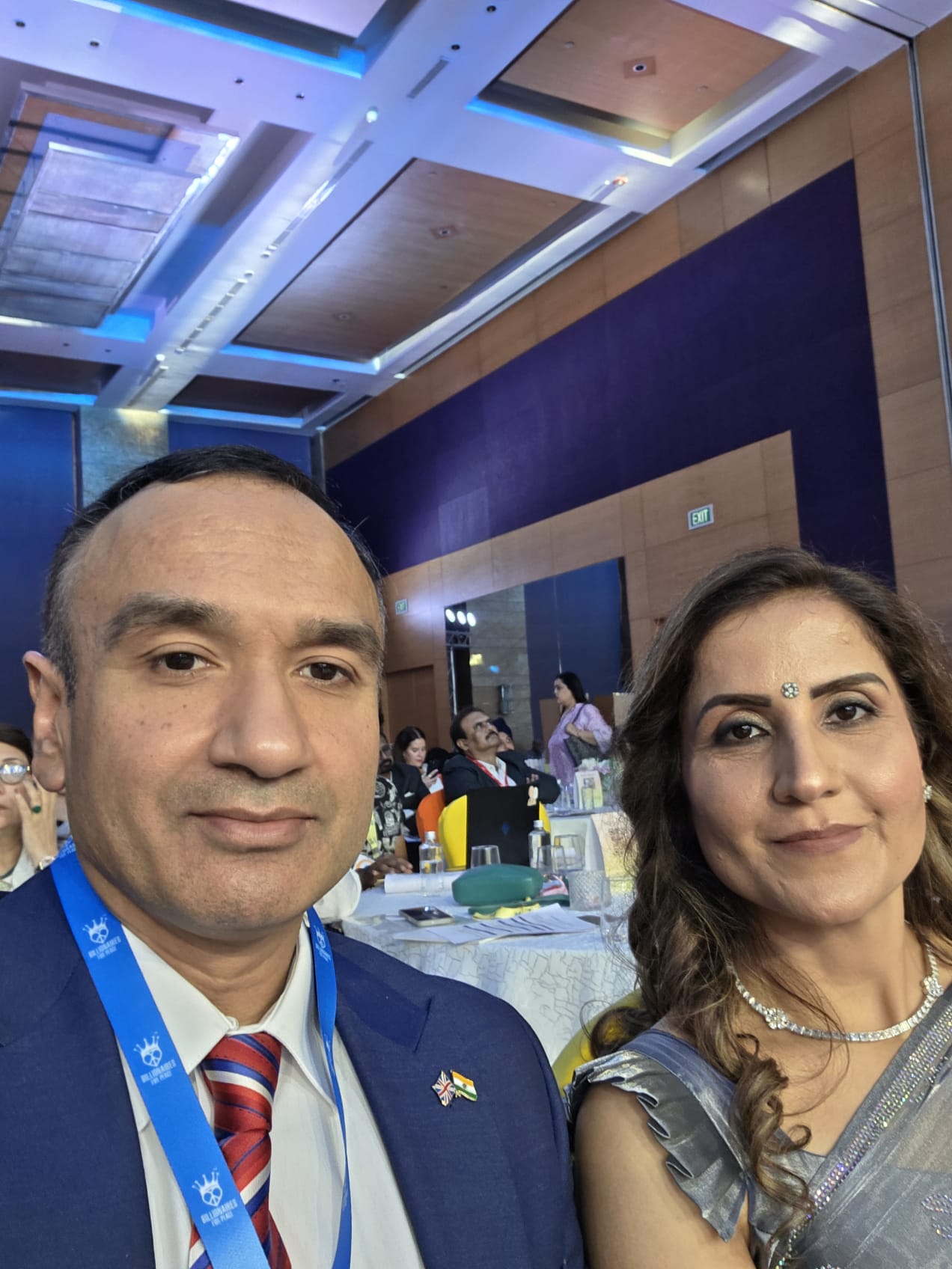 Neil Lal and Mrs. Pooja Lal at the Billionaires for Peace Conclave